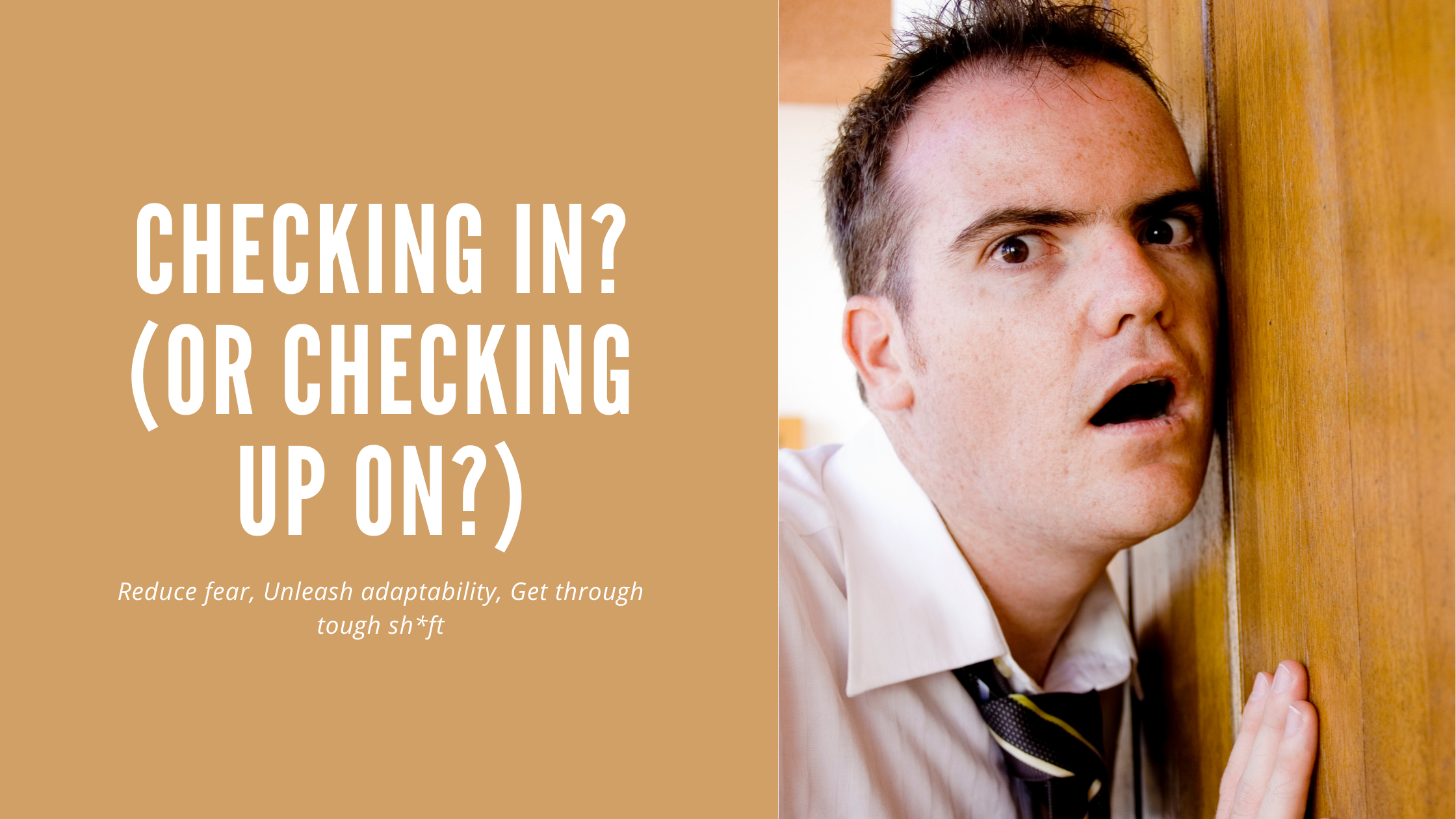 checking in? (Or checking up on?)